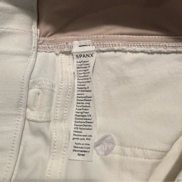 SPANX Sz XL High Rise Pull On Denim Stretchy Flare Slim Bootcut Style Jeans - Picture 6 of 9